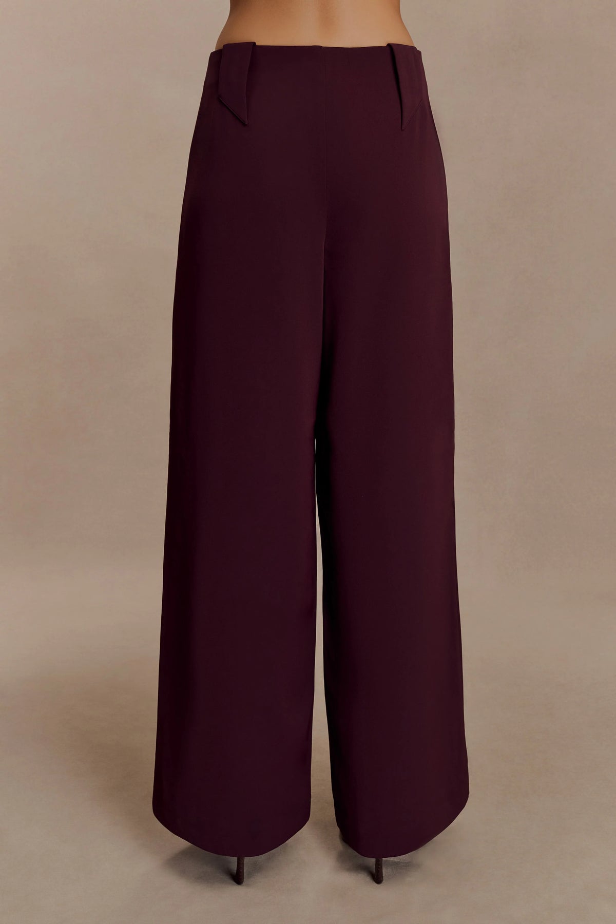 Arlo Wide Leg Suiting Trouser - Mahogany
