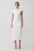 Lorena Cotton Midi Dress - White