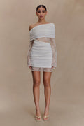 Luxie Lace Knit Mini Dress - Ivory