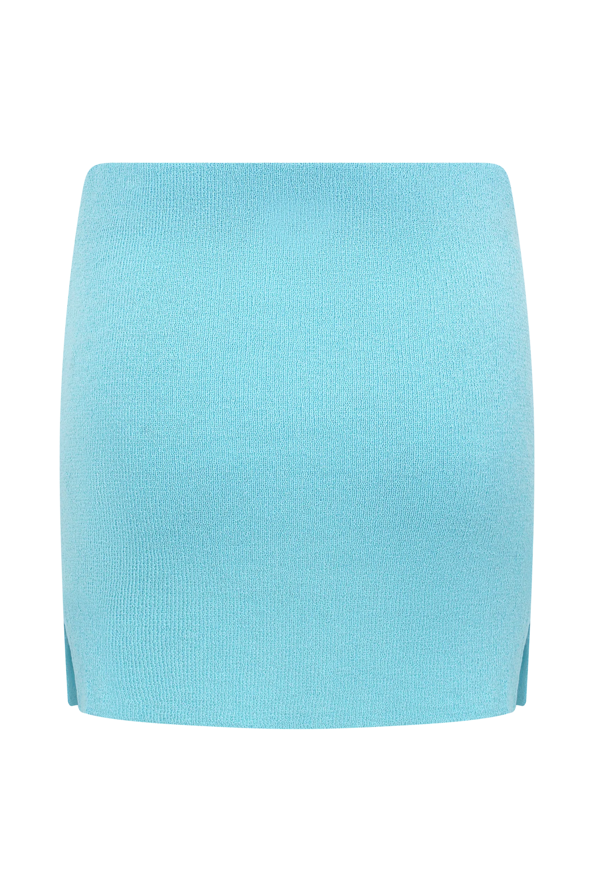 Esme Knit Mini Skirt - Cyan Blue