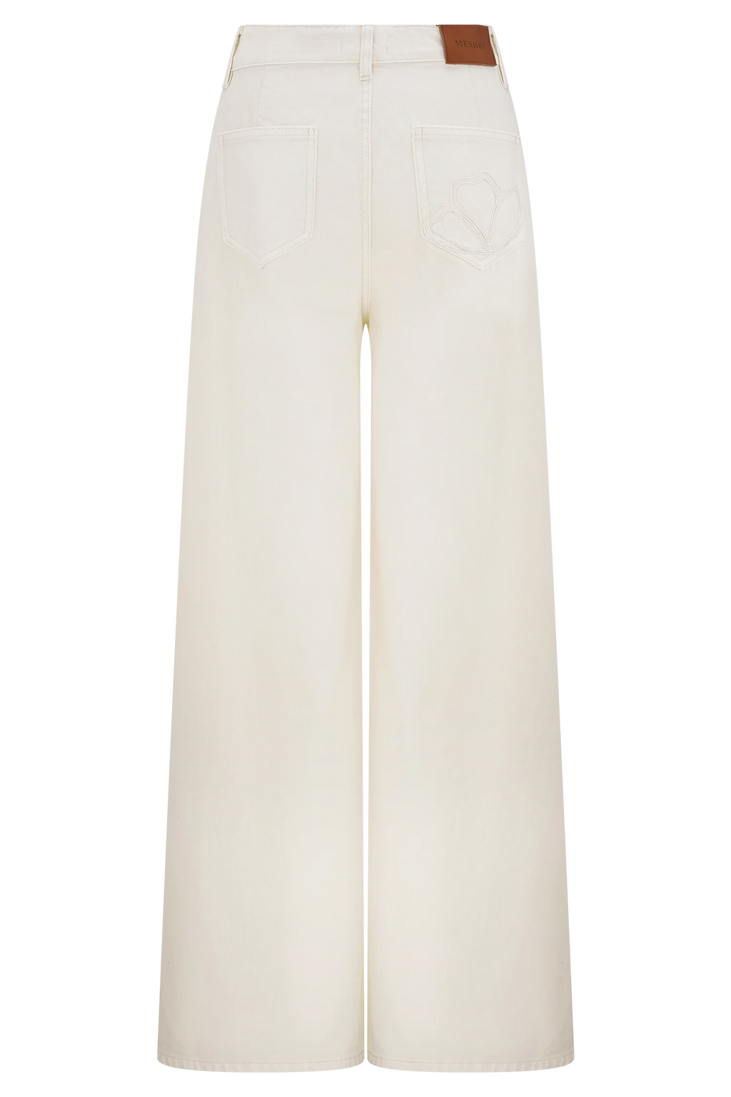 Carmella Embroided Jeans - Ecru
