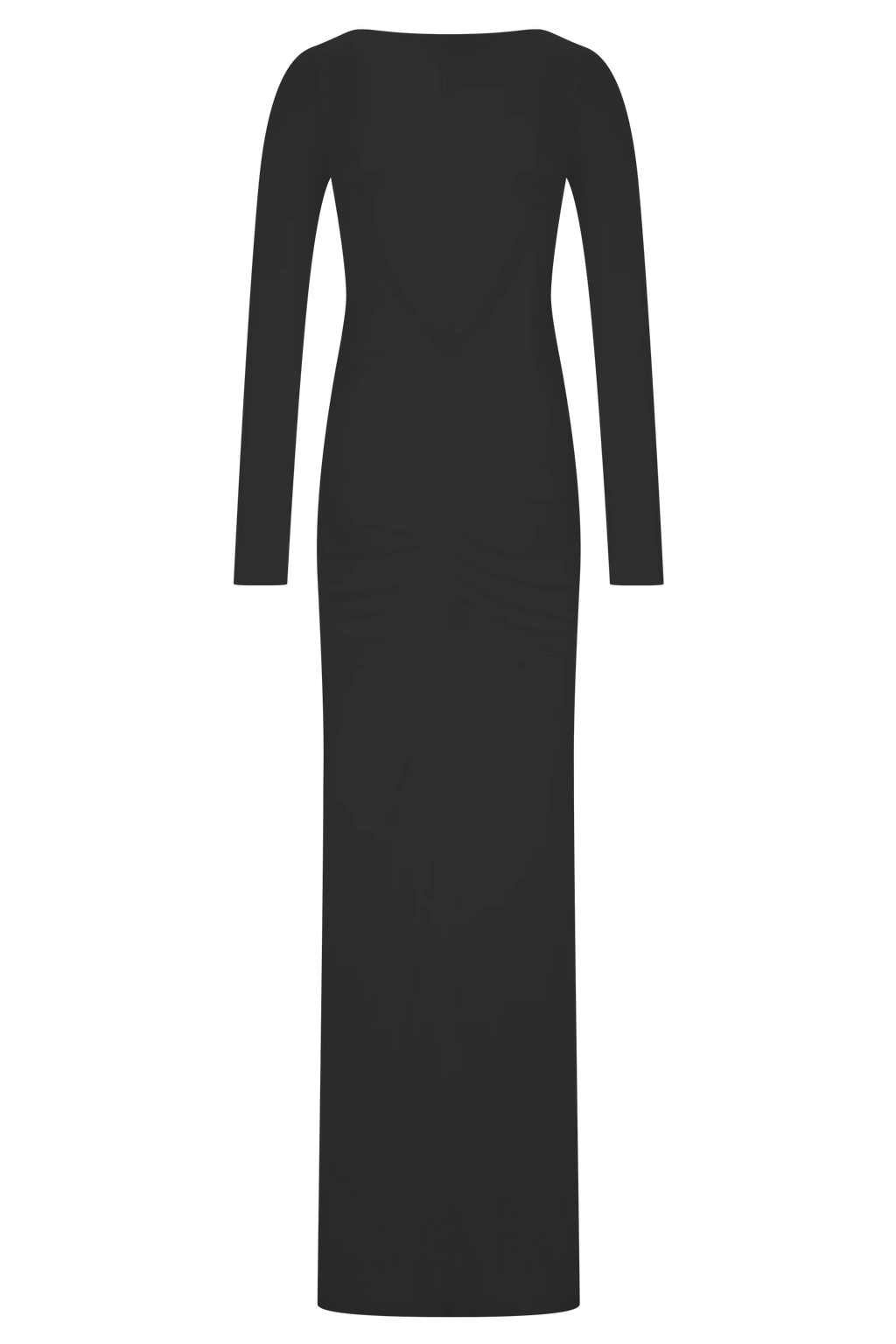 Louisa Long Sleeve Slinky Maxi Dress - Black