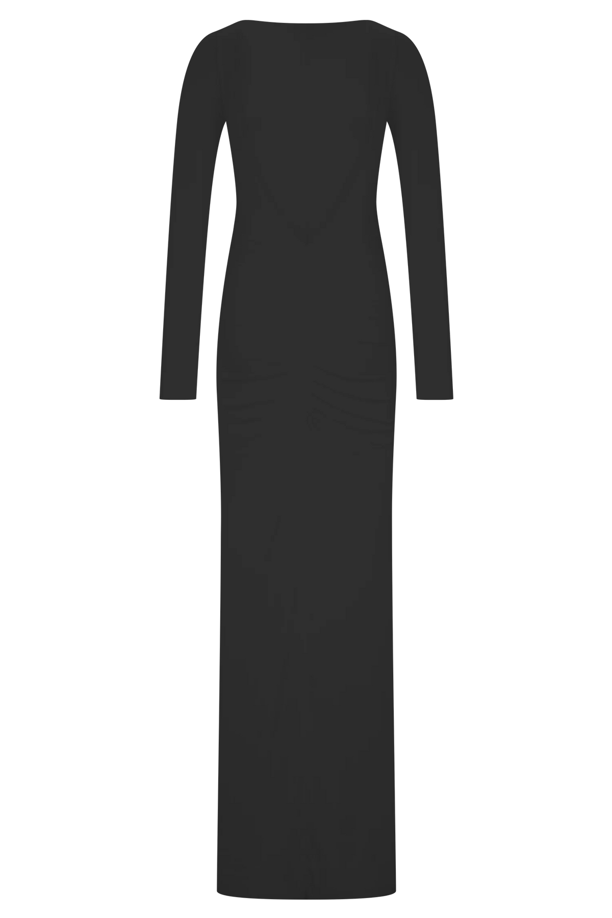 Louisa Long Sleeve Slinky Maxi Dress - Black