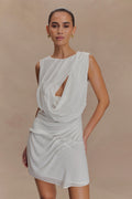 Oria Chiffon Mini Dress - White