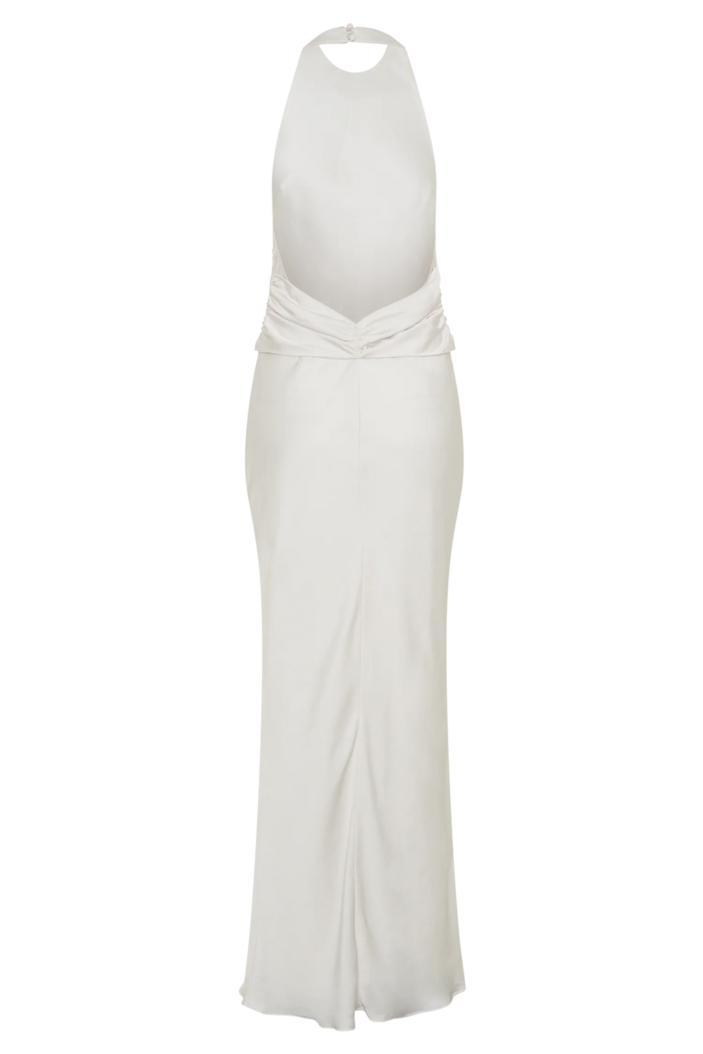 Rinna Satin Halter Maxi Dress - Ivory