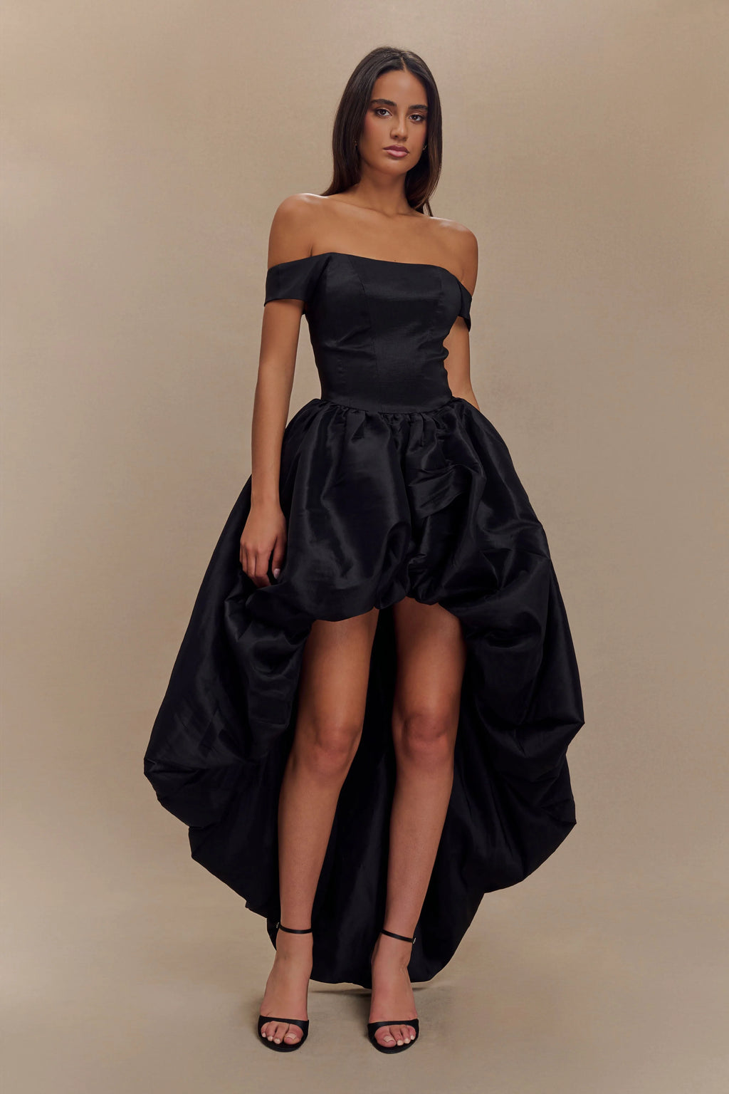 Amelia Bubble Maxi Dress - Black