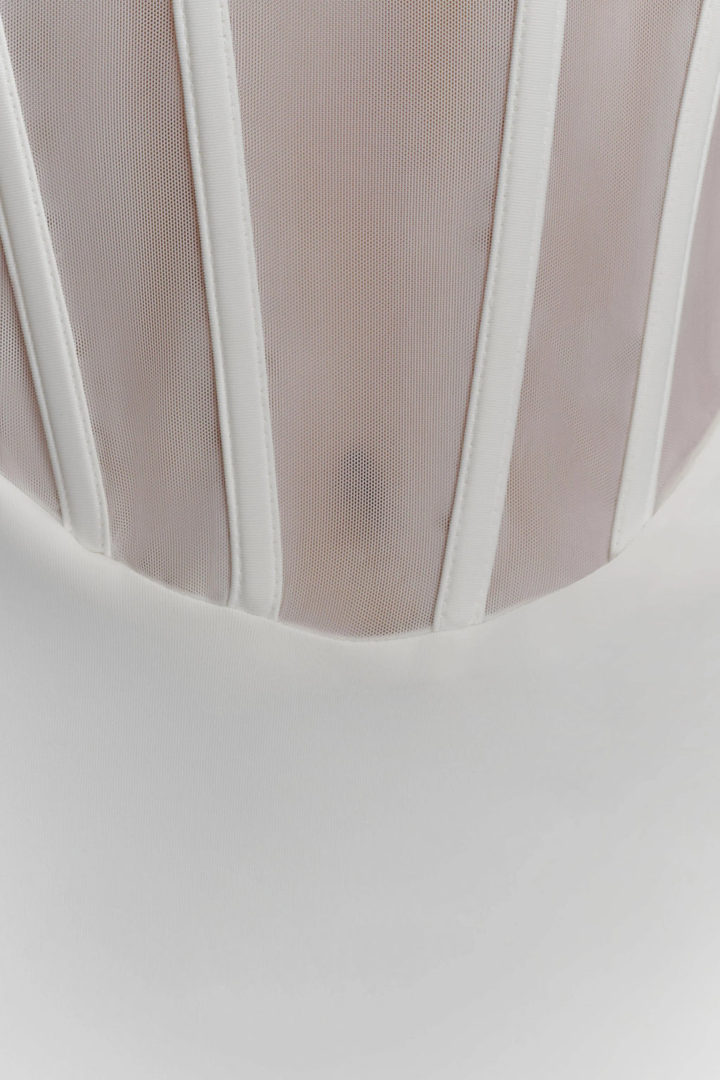 Palmer Mesh Corset Mini Dress - Ivory