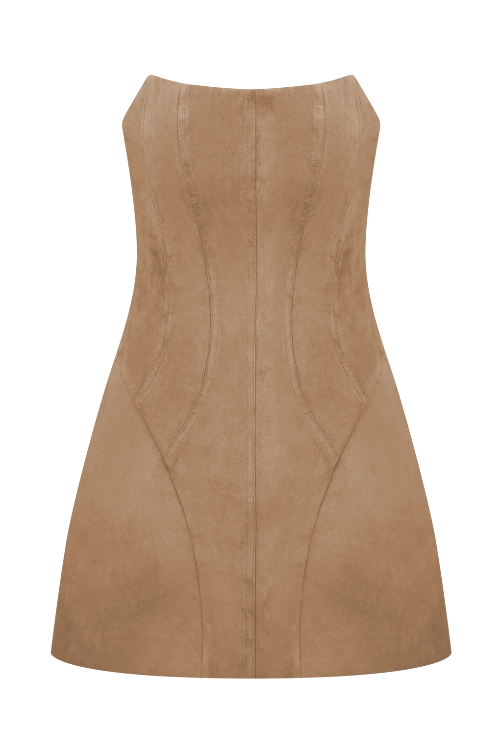 Andy Faux Suede Mini Dress - Camel
