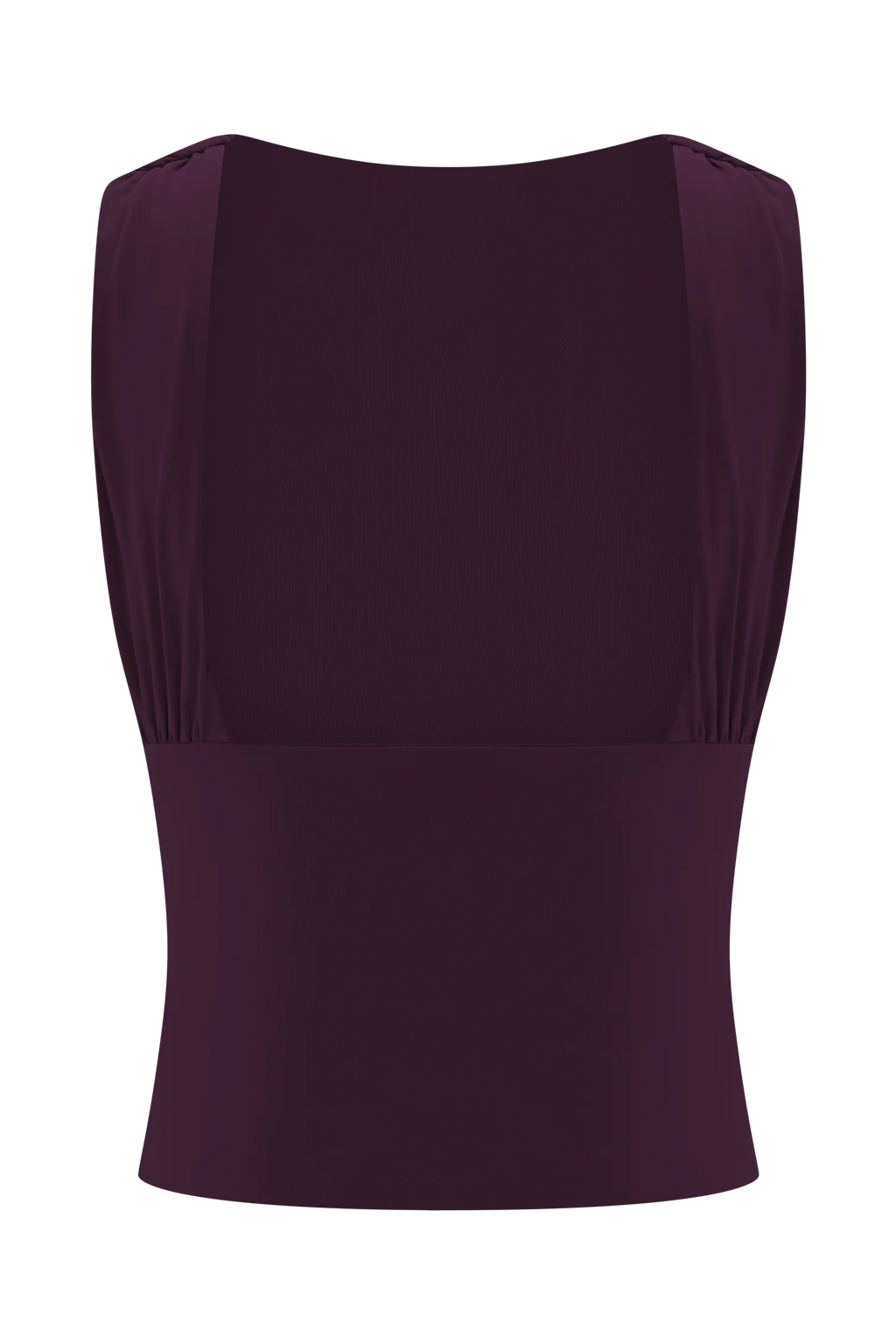 Erina Slinky Open Back Top - Aubergine