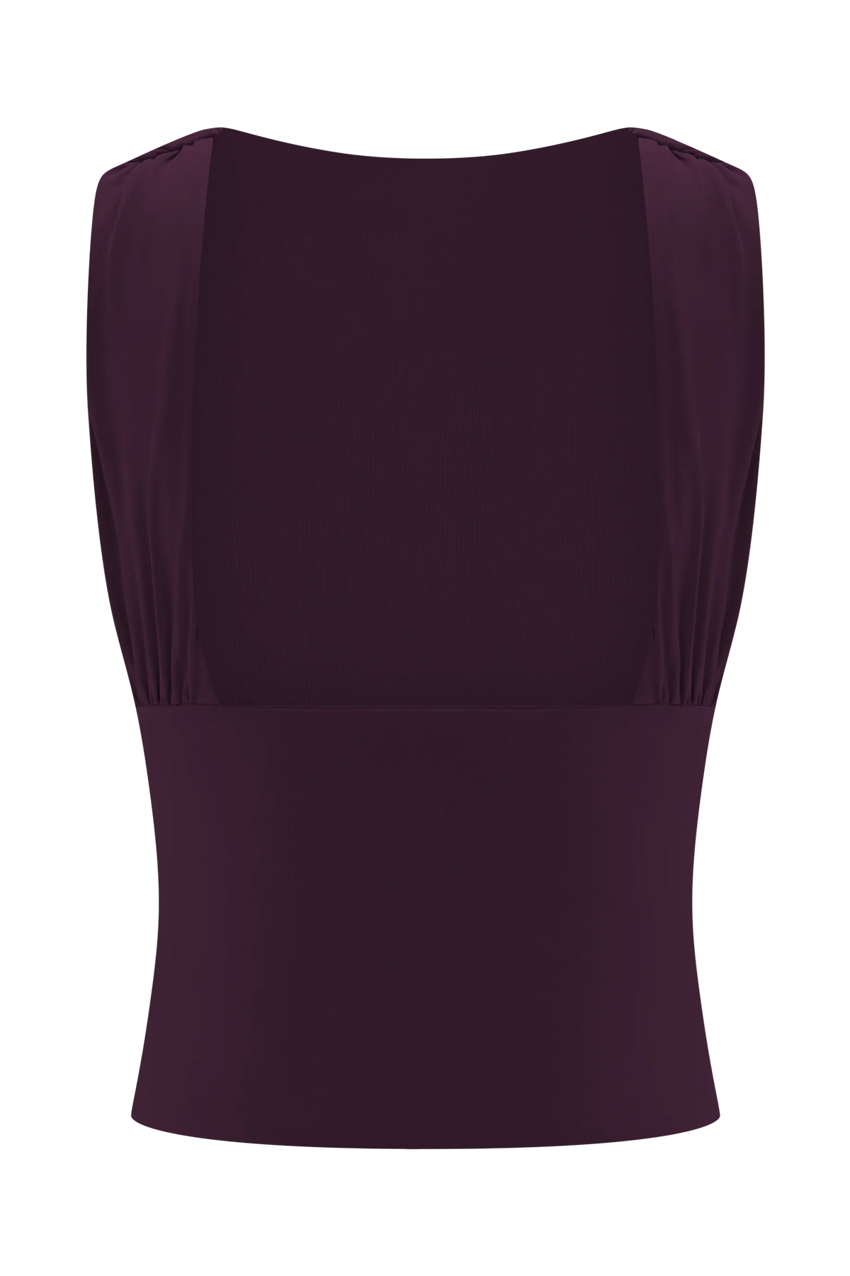 Erina Slinky Open Back Top - Aubergine