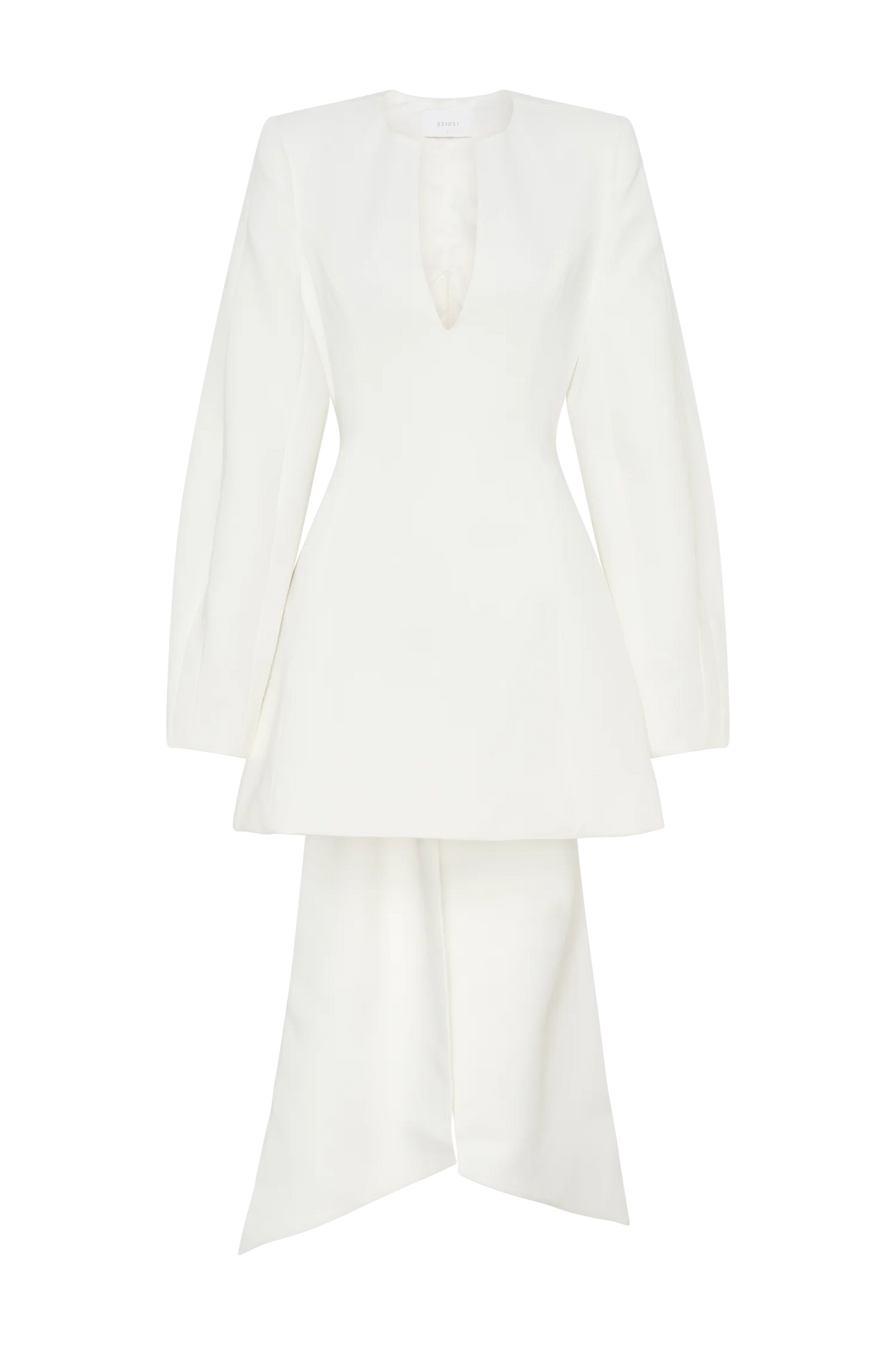 Rosanna Suiting Bow Mini Dress - Ivory