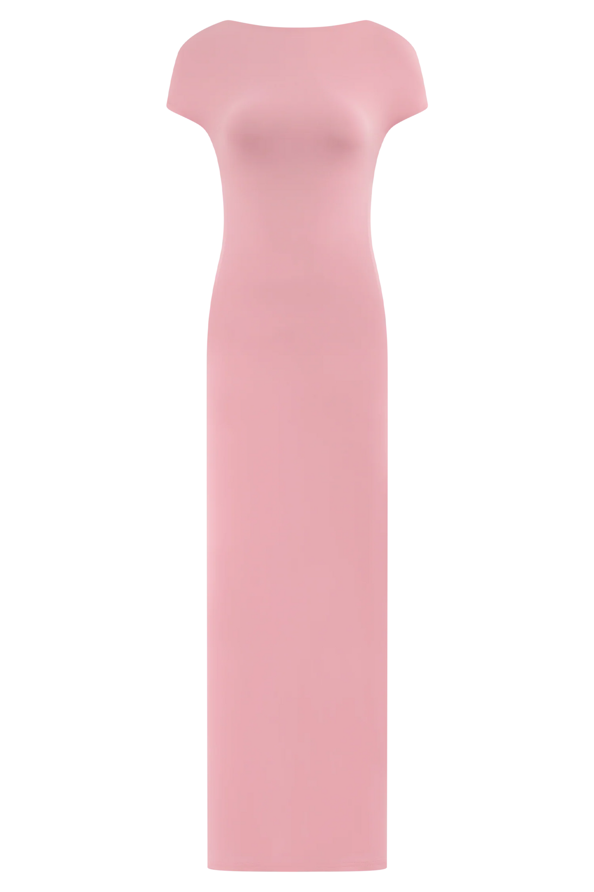 Imogen Off Shoulder Slinky Maxi Dress - Candy Pink