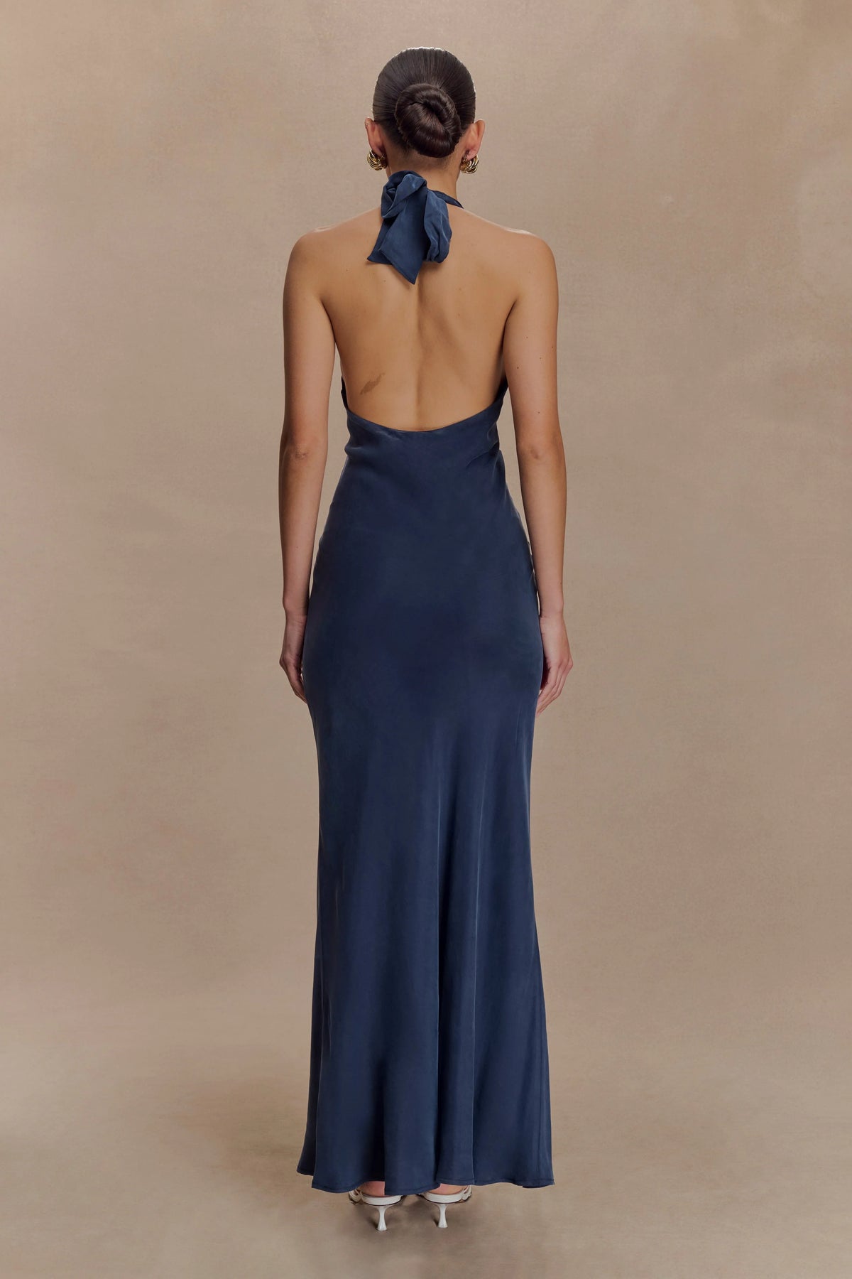 Louisiana Halter Maxi Dress - Navy