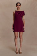 Daisie Chiffon Mini Dress - Wine