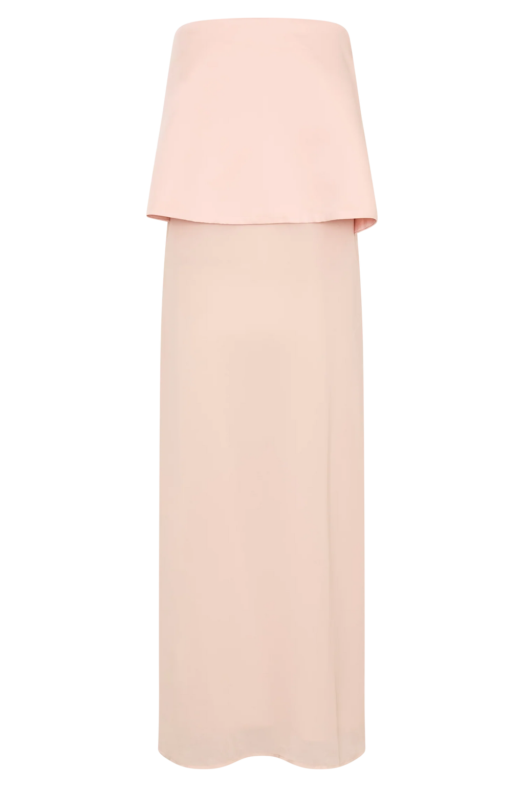 Sophia Satin Strapless Maxi Dress - Peach