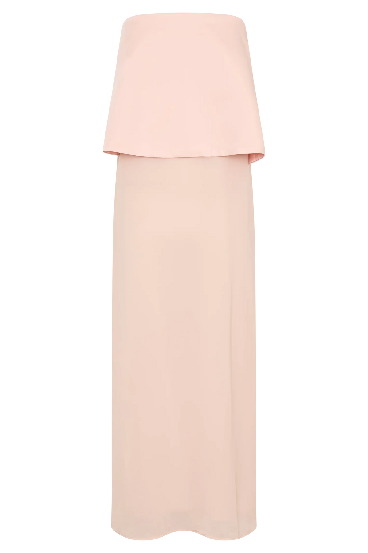 Sophia Satin Strapless Maxi Dress - Peach