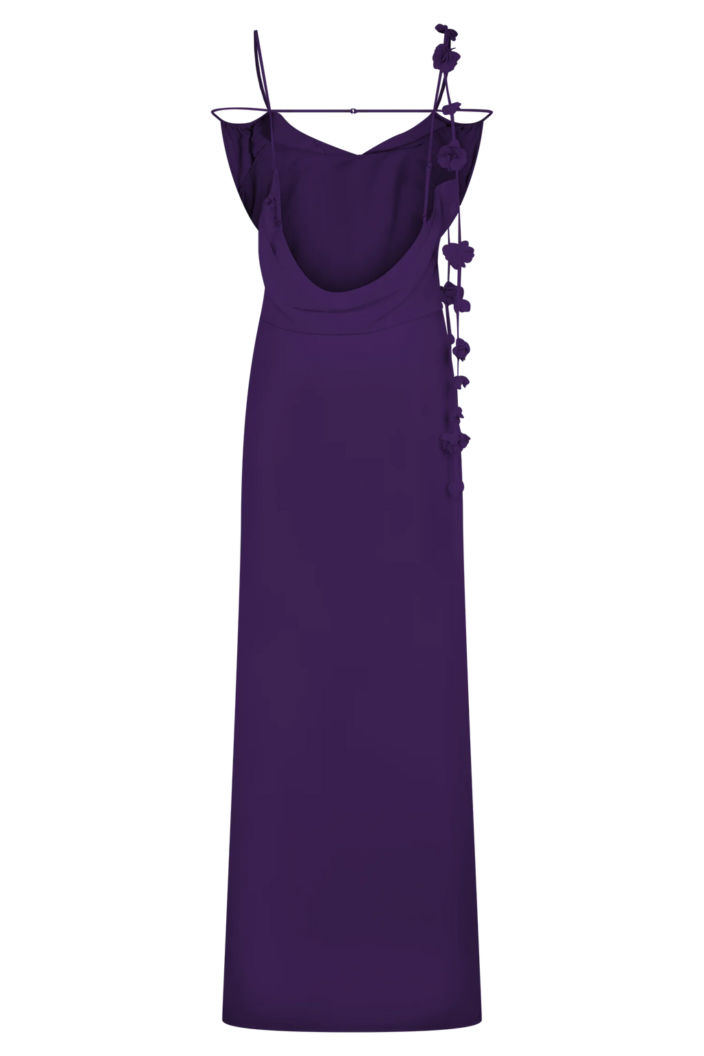 Rosalie Floral Chiffon Maxi Dress - Purple
