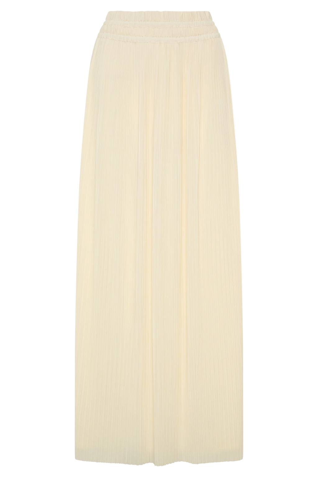 Amaris Gathered Plisse Maxi Skirt - Lemon