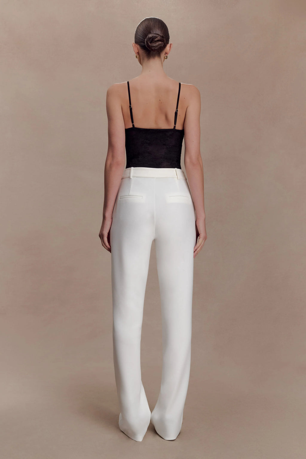 Maude Crepe Straight Leg Pants - Ivory