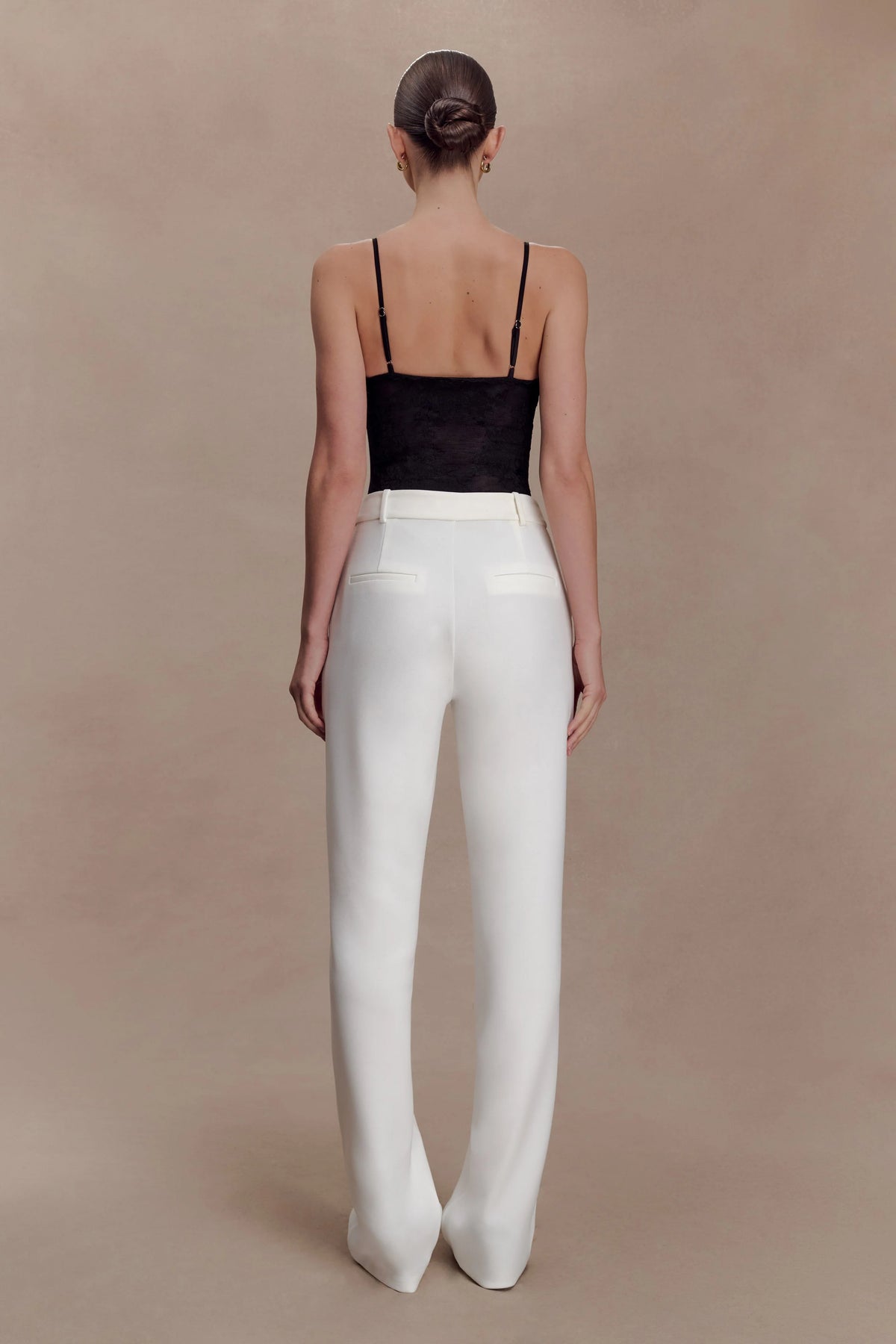 Maude Crepe Straight Leg Pants - Ivory