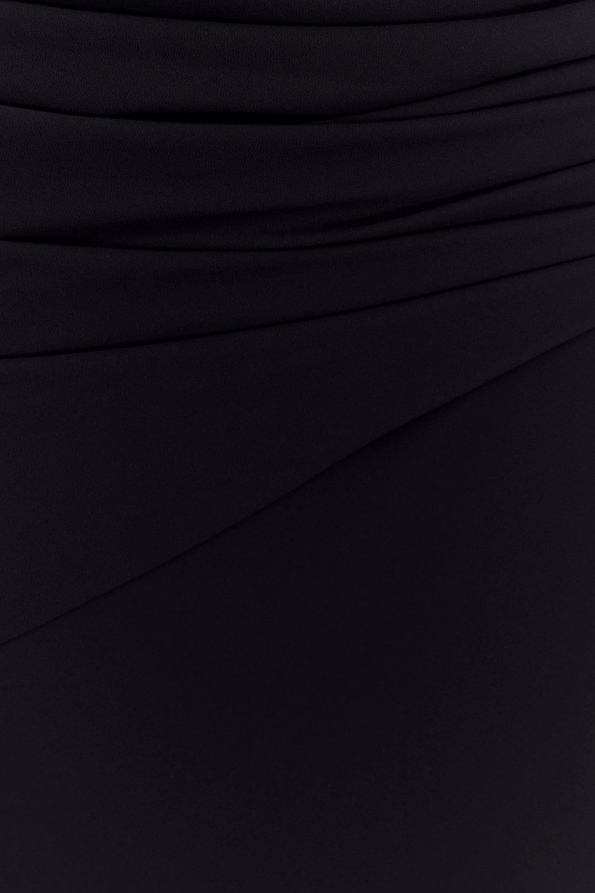 Giulia Chiffon Draped Maxi Dress - Black