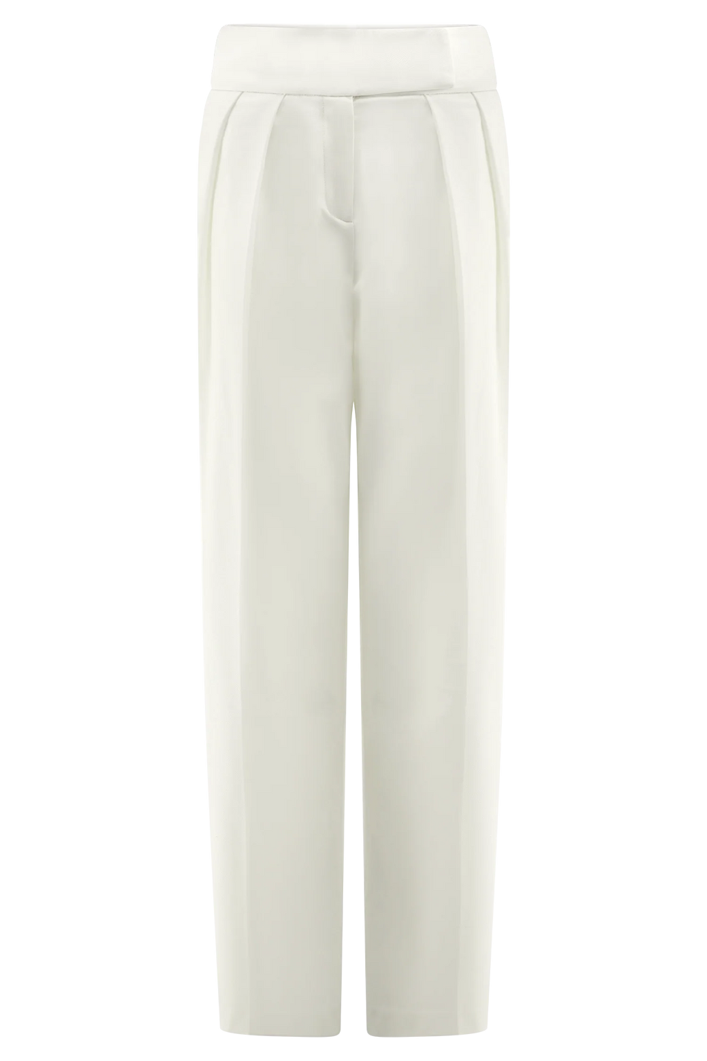 Penelope Pleated High Waisted Pants - Ivory