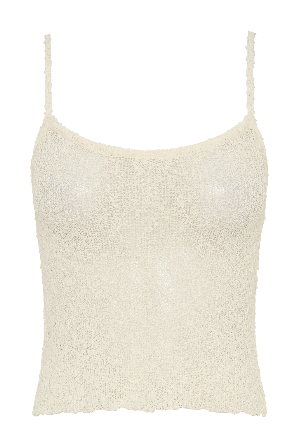 Mattais Boucle Knit Top - Ivory