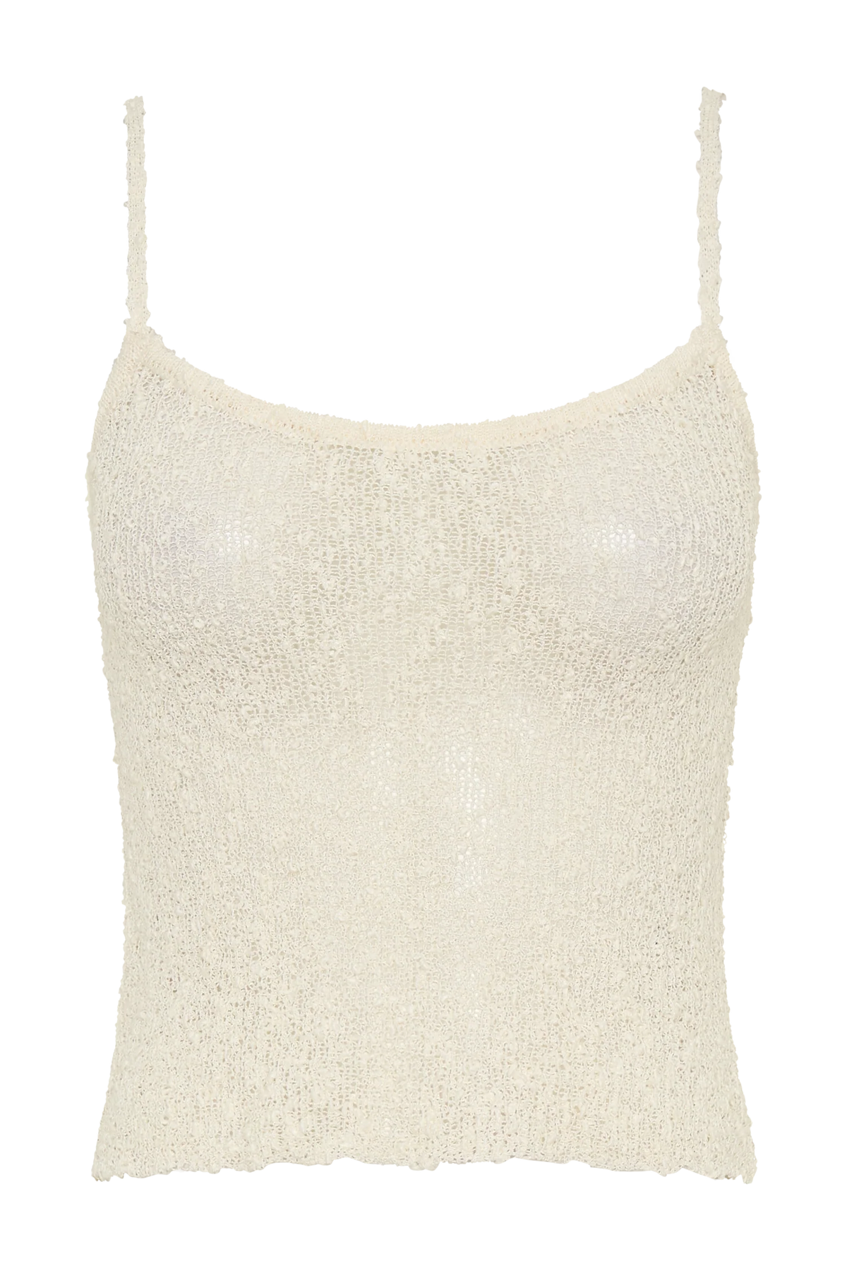 Mattais Boucle Knit Top - Ivory