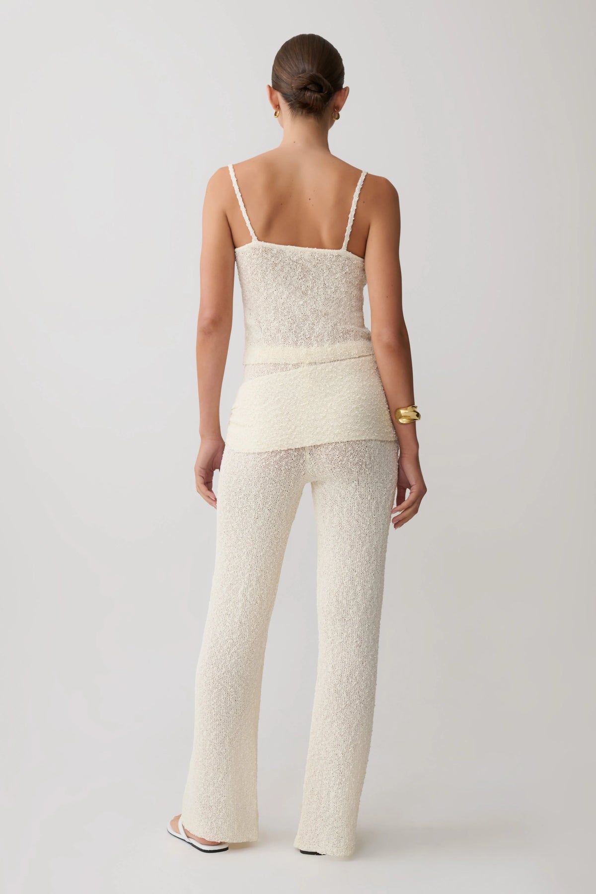 Mattais Boucle Knit Pants - Ivory
