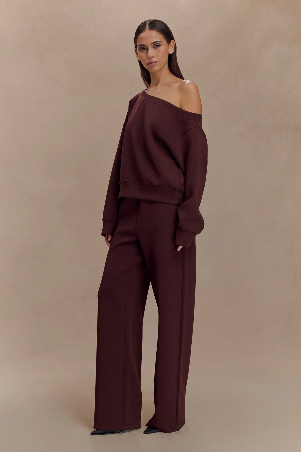 August Straight Leg Jogger - Chocolate