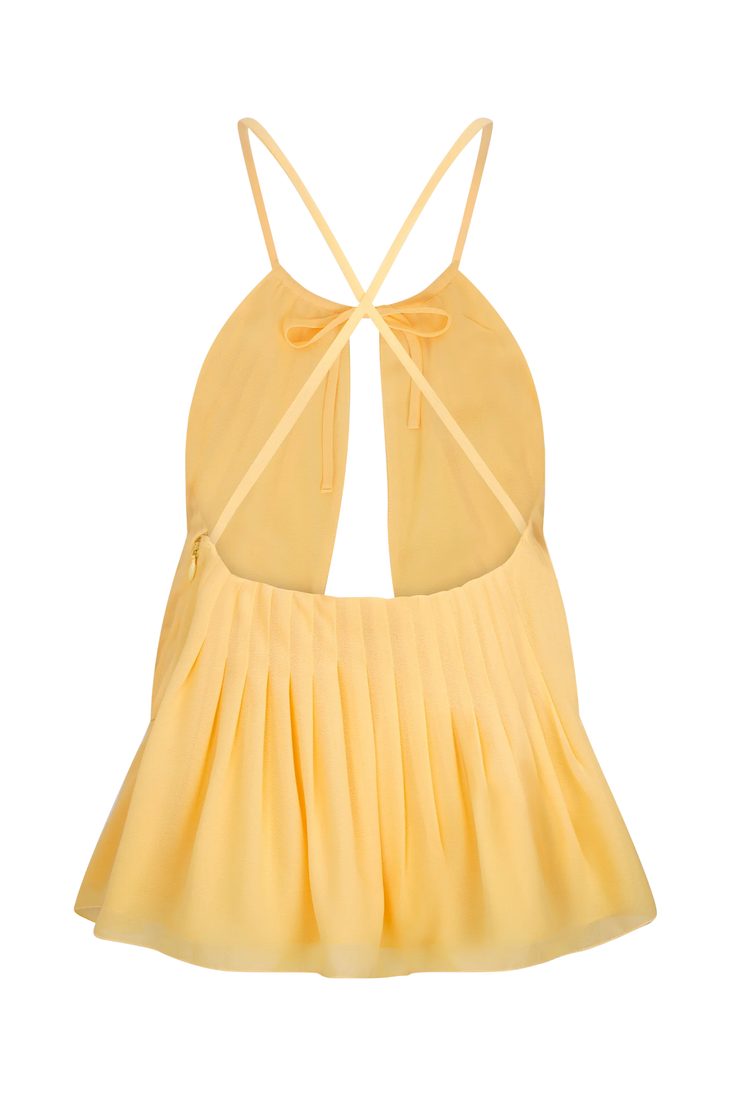 Korra Chiffon Halter Top - Butterscotch