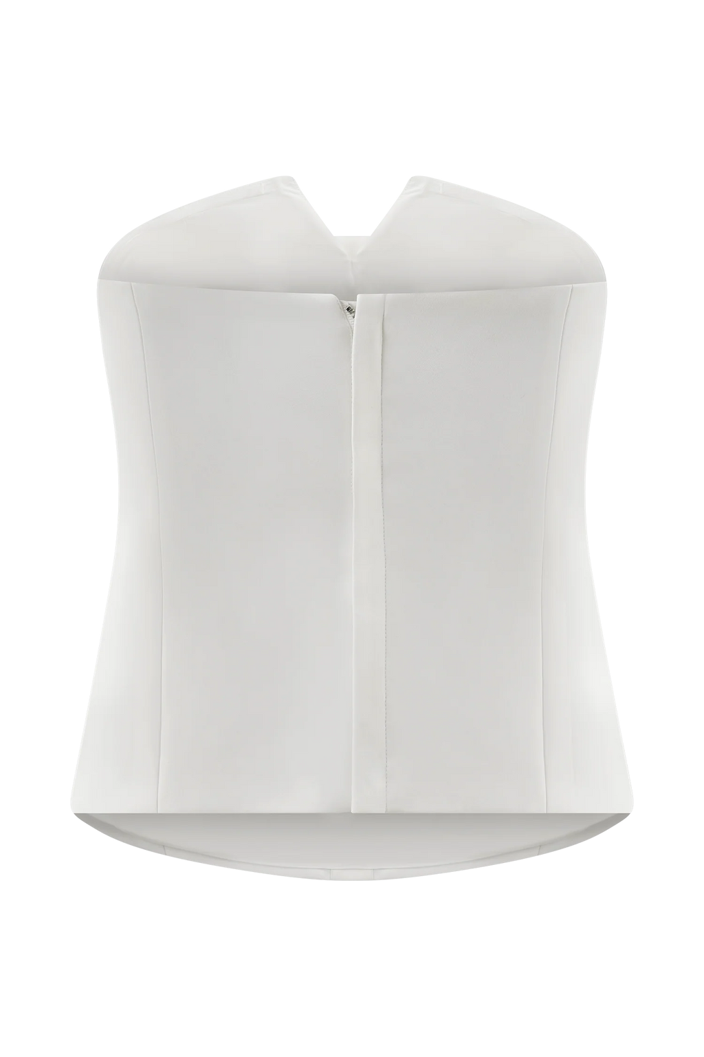 Zillah Strapless Cotton Top - White