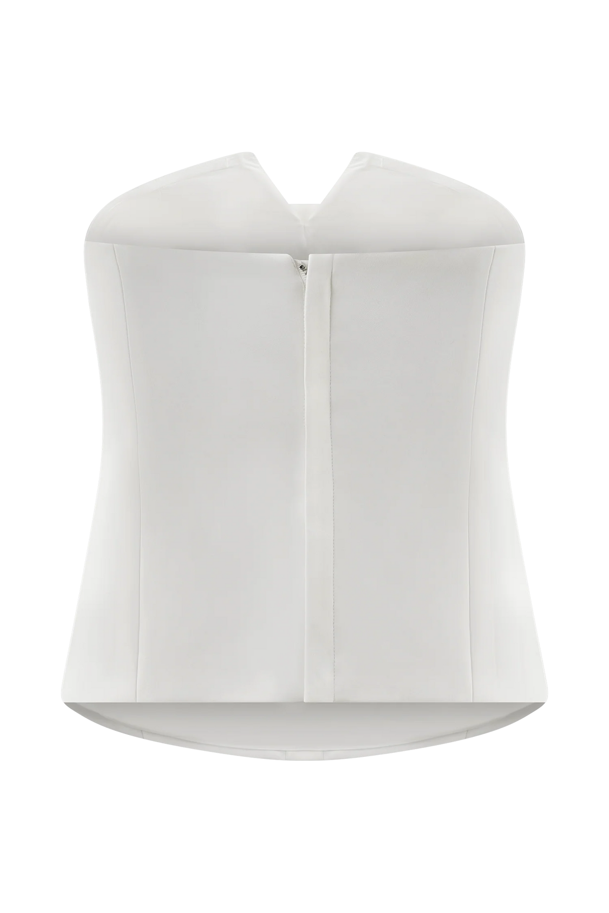 Zillah Strapless Cotton Top - White