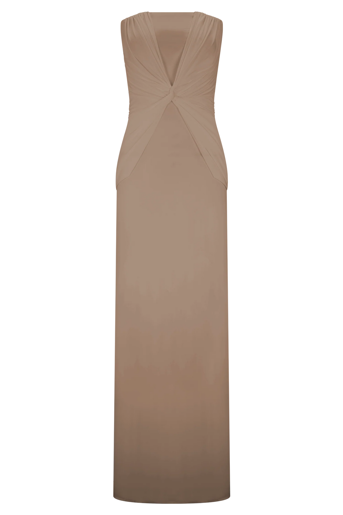 Mirren Strapless Slinky Maxi Dress - Bronze