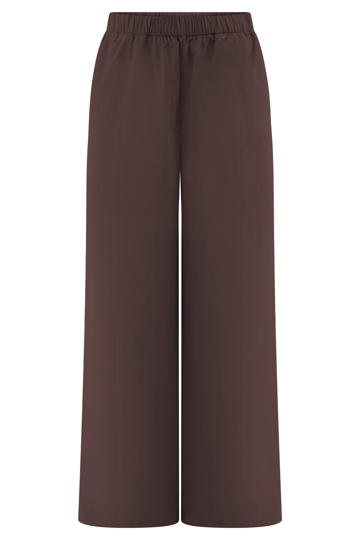 Janayia Cotton Wide Leg Pants - Dark Espresso