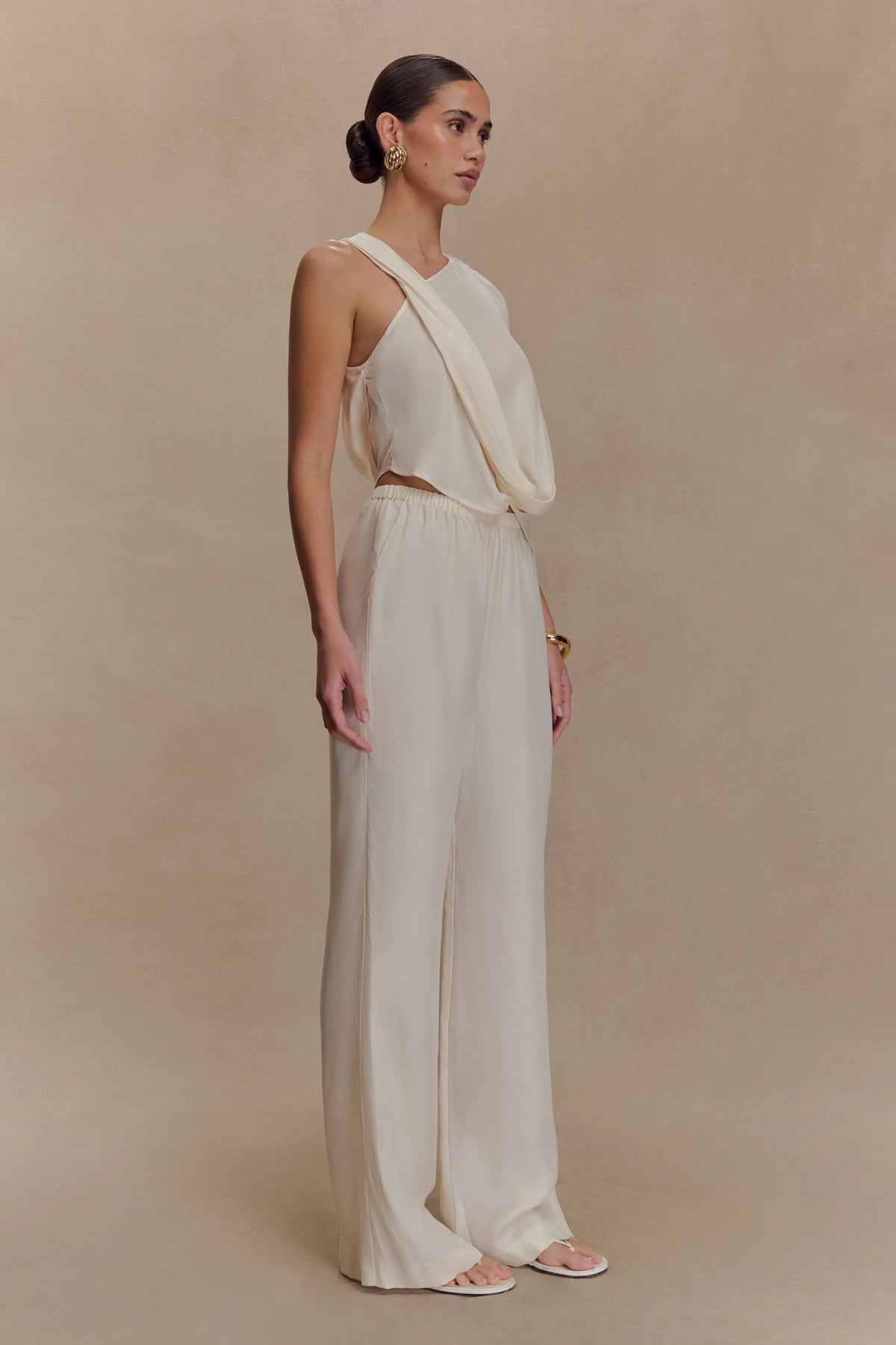 Violeta Straight Leg Pant - Ivory