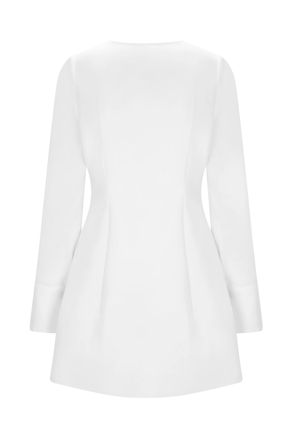 Carina Peplum Cotton Shirt Dress - White