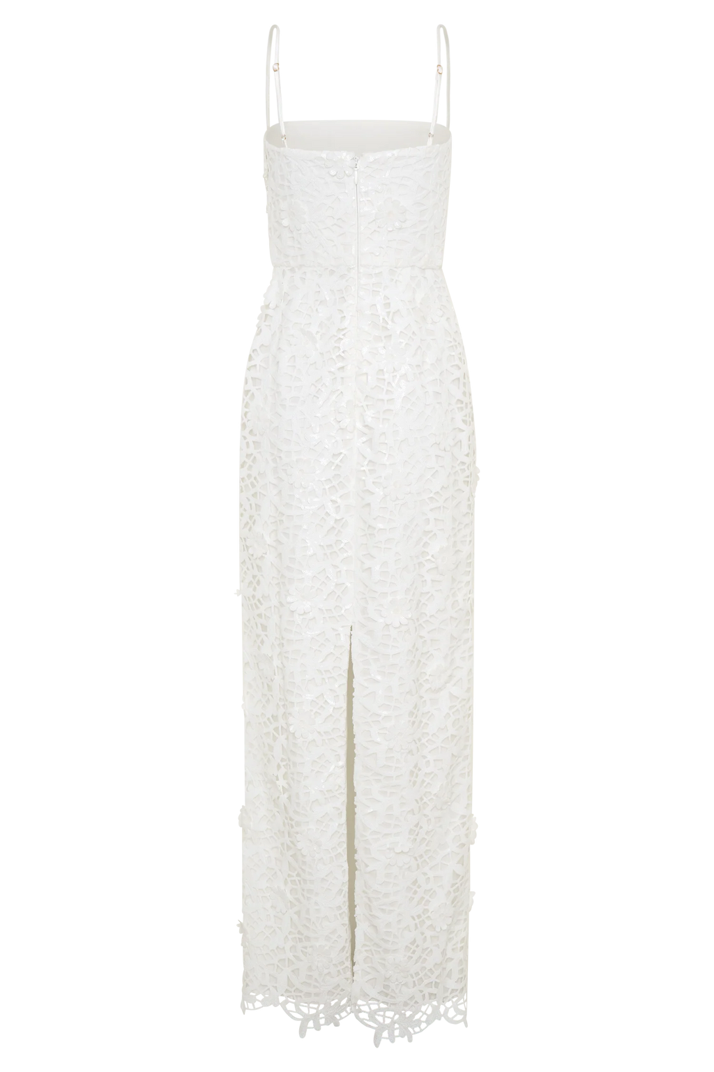Josefa Sequin Lace Maxi Dress - White