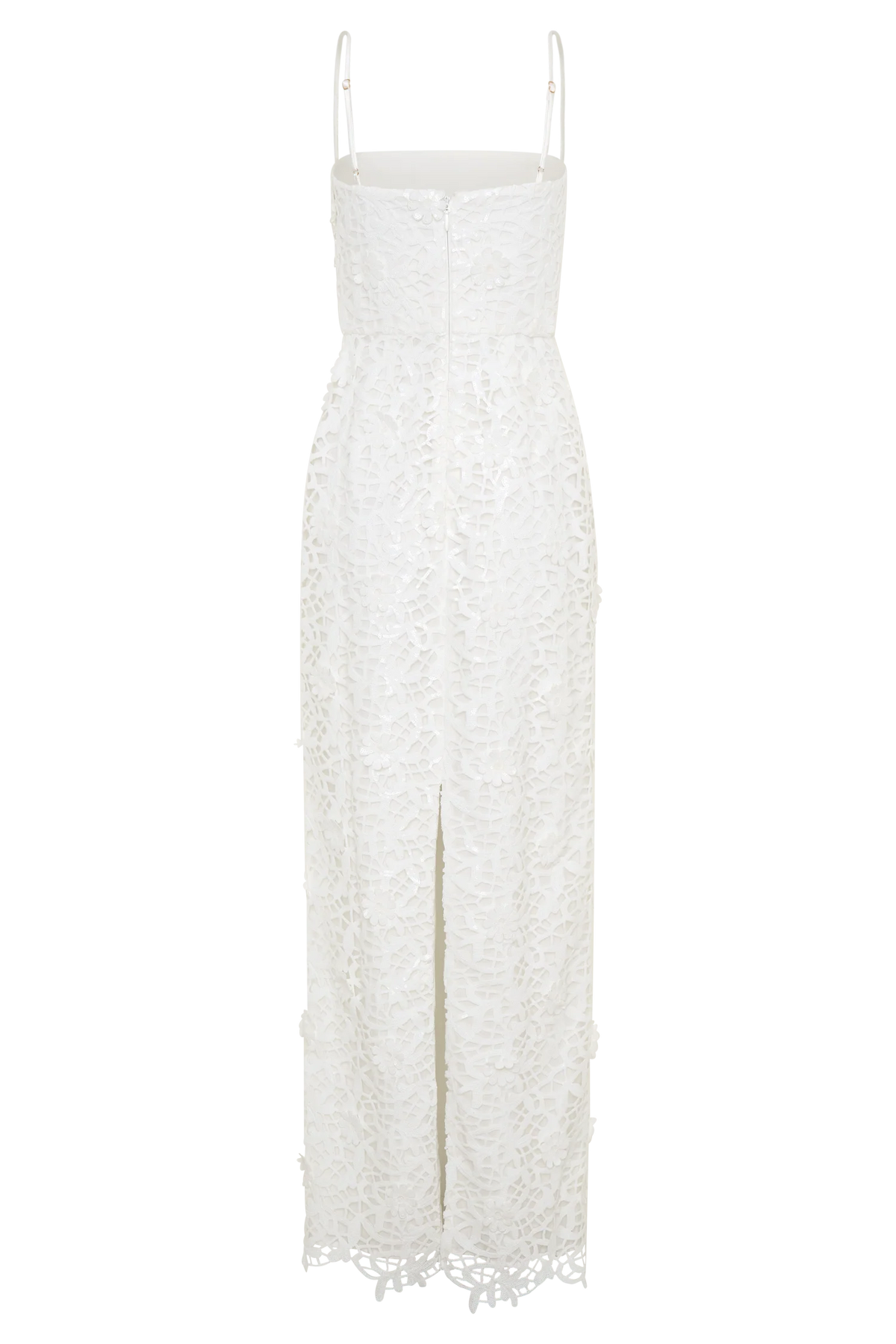 Josefa Sequin Lace Maxi Dress - White