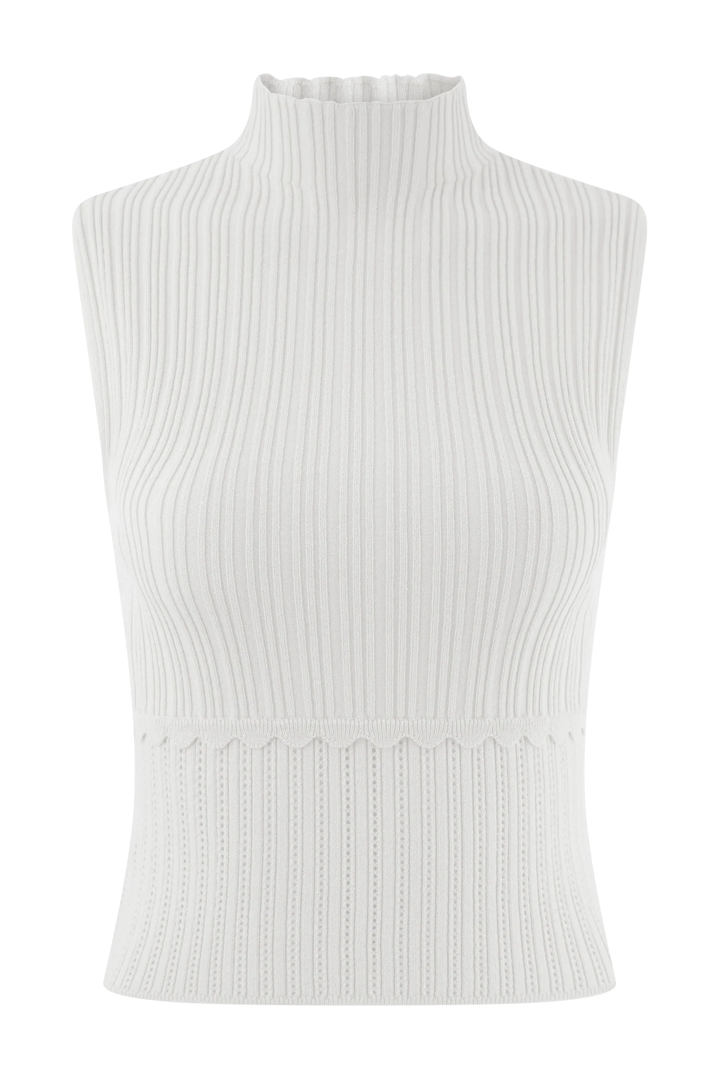 Indy Pointelle Knit Top - Ivory