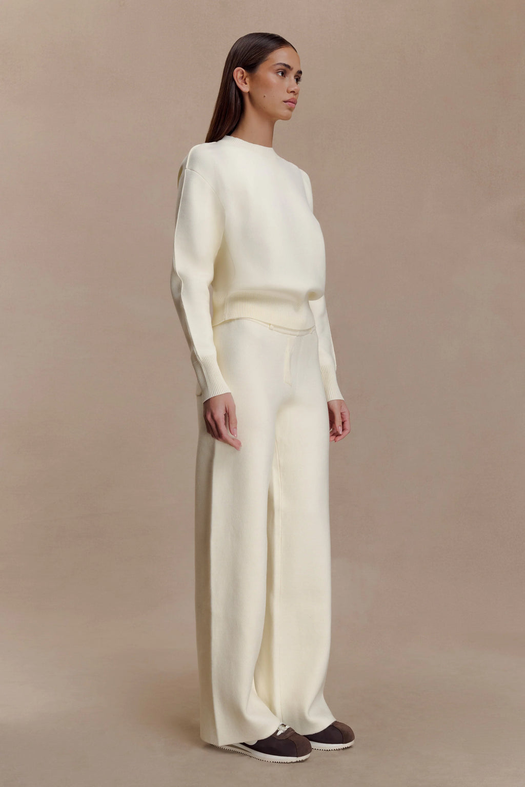 Lauren Knit Trouser - Ivory