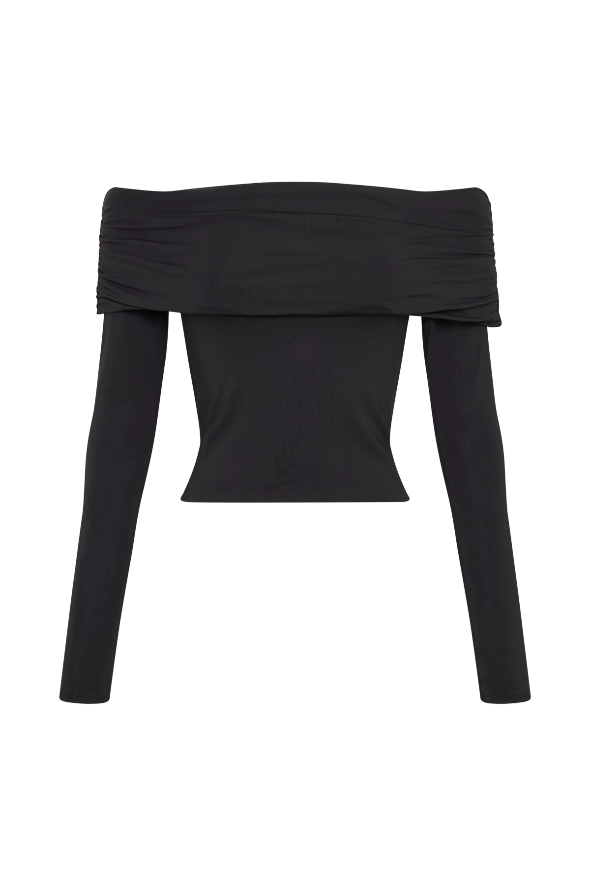Lucinda Recycled Nylon Off Shoulder Top - Black