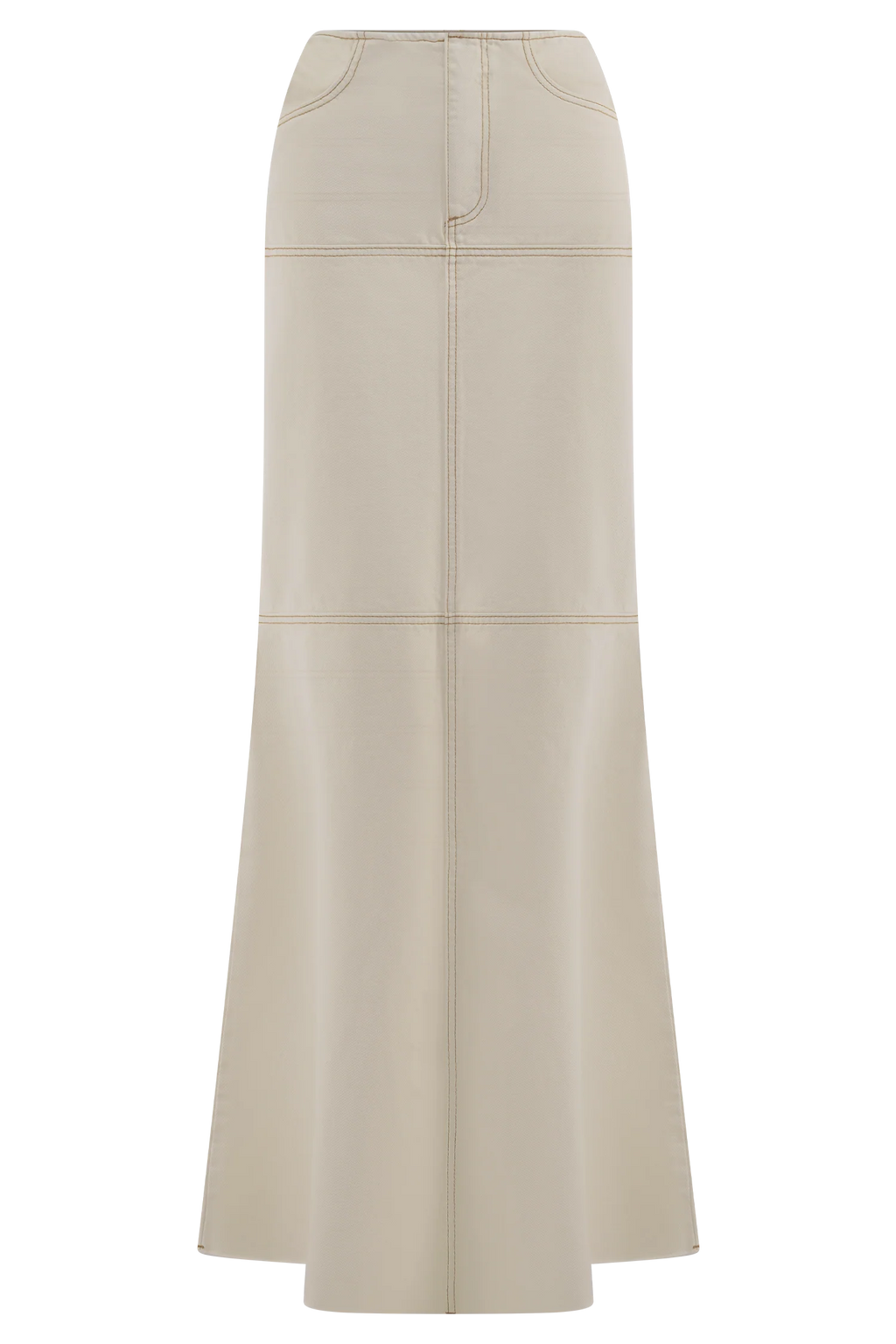 Loretta Denim Maxi Skirt - Ecru