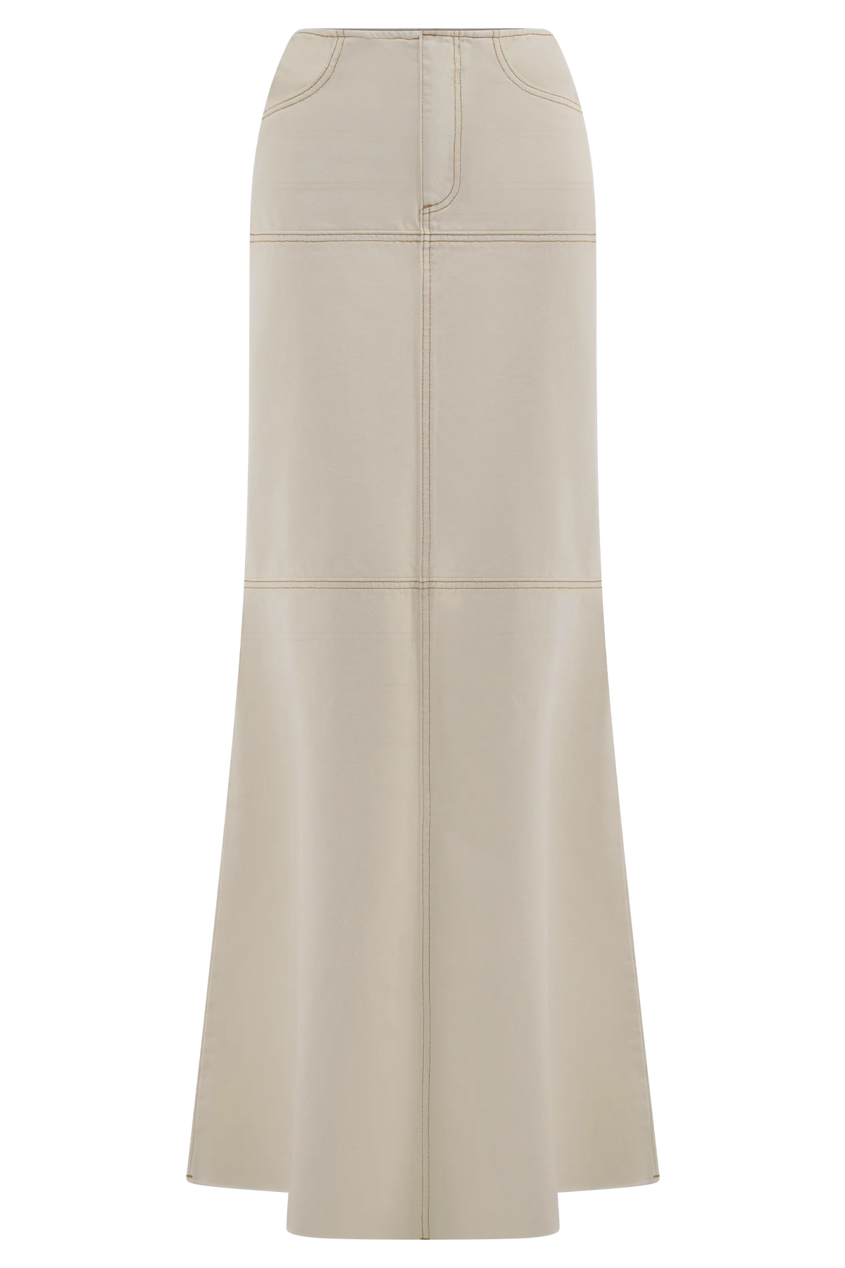 Loretta Denim Maxi Skirt - Ecru