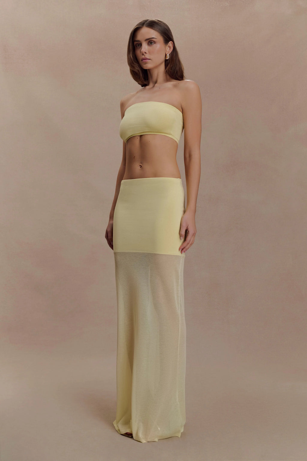 Tanyel Knit Bandeau Top - Lemon