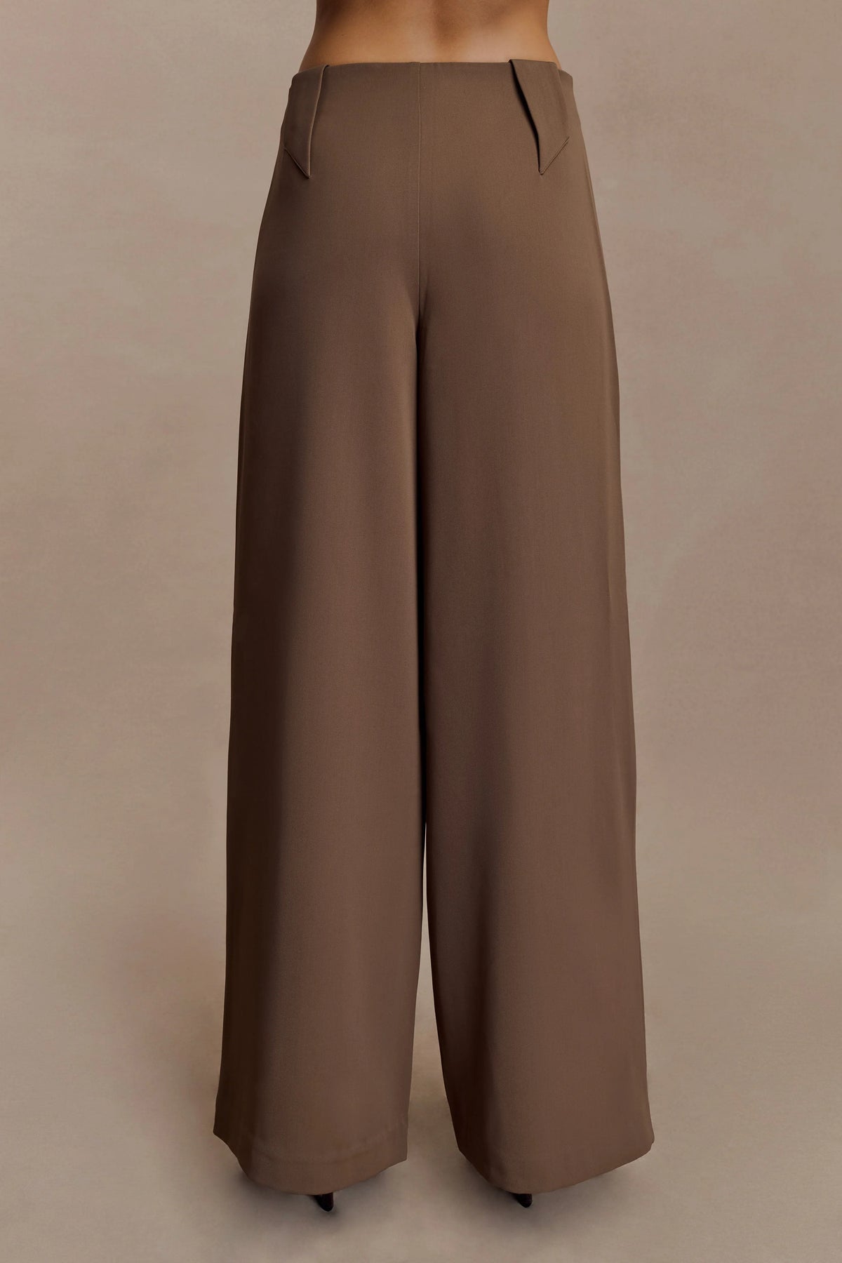 Arlo Wide Leg Suiting Trouser - Cacao Brown