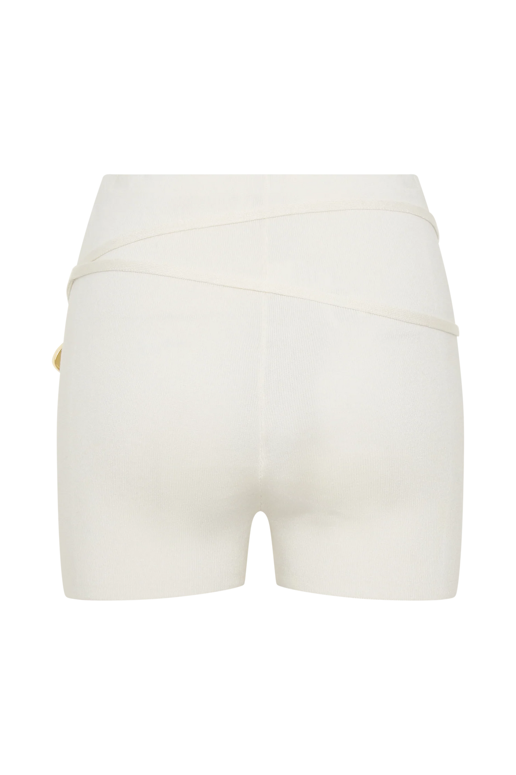 Dimitri Mini Knit Shorts With Belt - Ivory