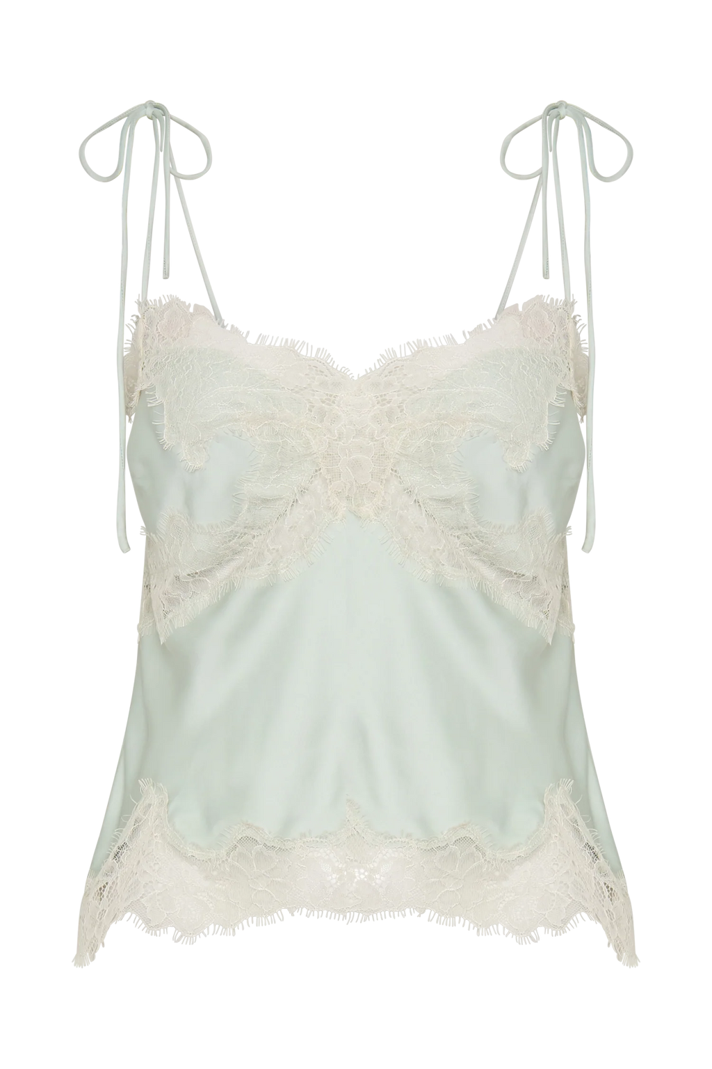Nina Satin And Lace Camisole - Sage