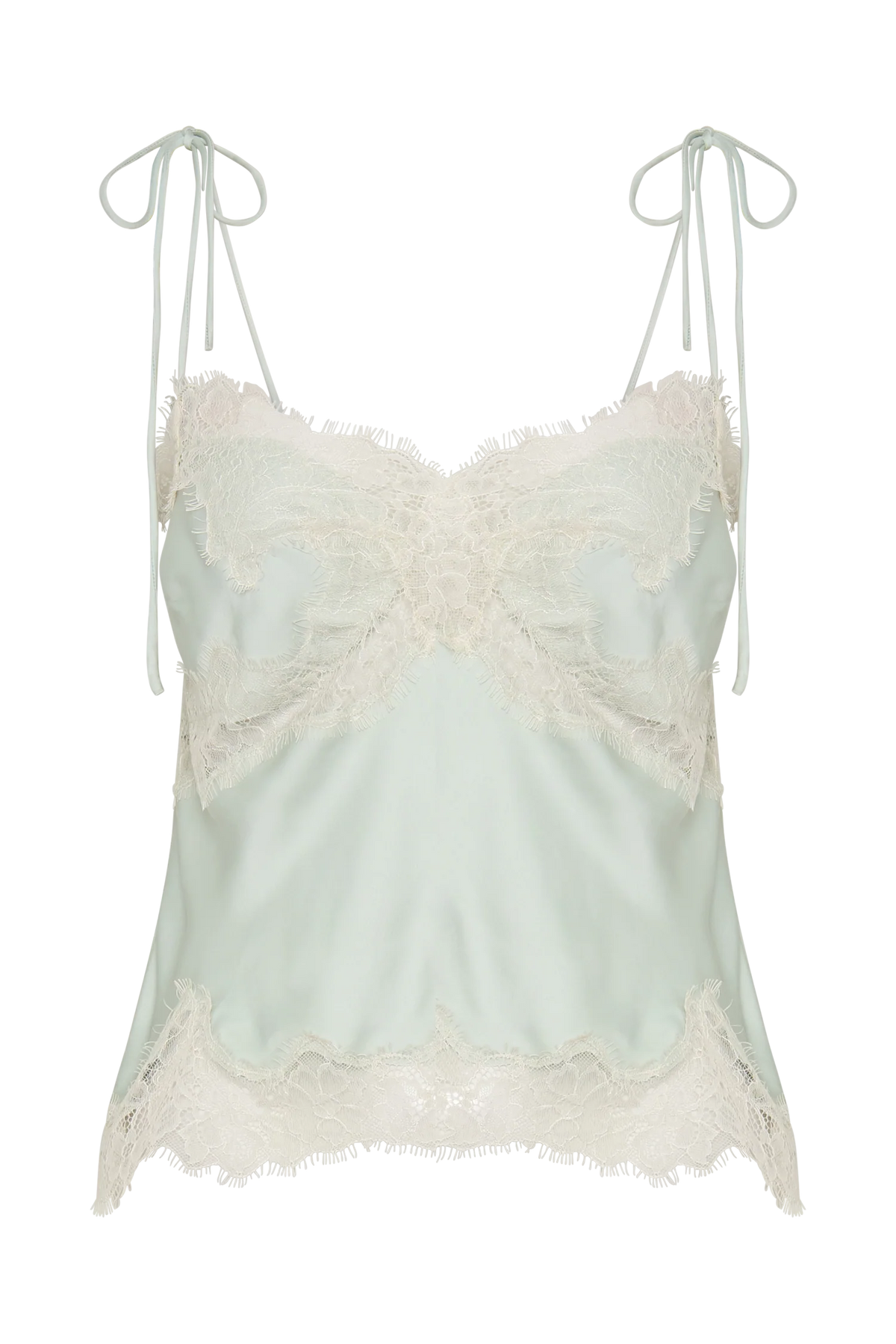 Nina Satin And Lace Camisole - Sage