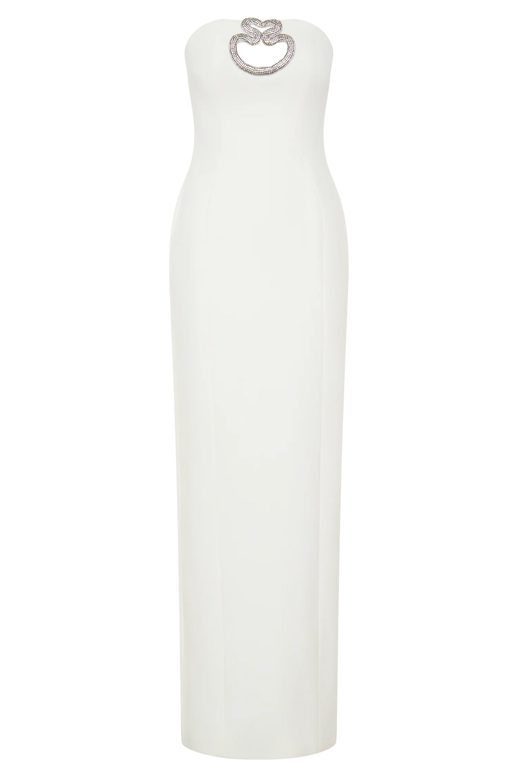 Hilda Embellished Strapless Maxi Dress - White